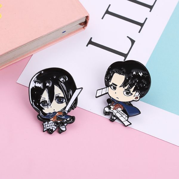

creative cartoon brooch soldier captain alloy badge animation peripheral commemorative pin jewelry special gift, Blue