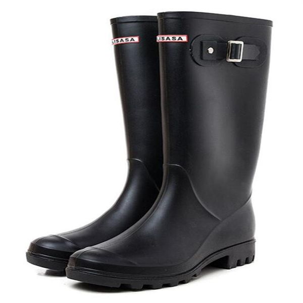 

wedding shoe new women matte rainboots fashion knee-high rain boots waterproof boots rainboots water shoes rainshoes tall 38cm wed290b, Black