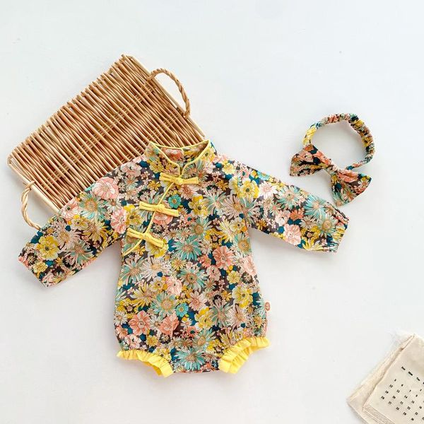 Rompers estilo chinês Baby Roma