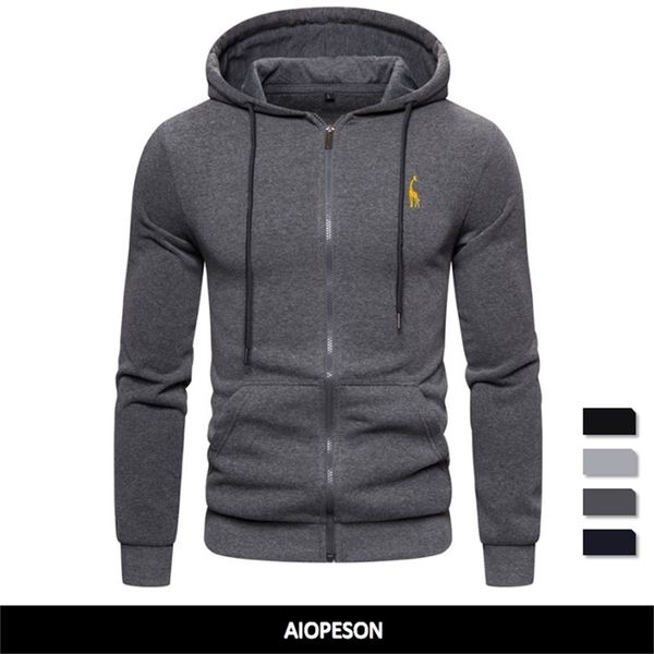 

aiopeson spring mens sweatshirts streetwear thick fleece hoody hoodies men fashion brand cotton mens hoodies coats 220813, Black