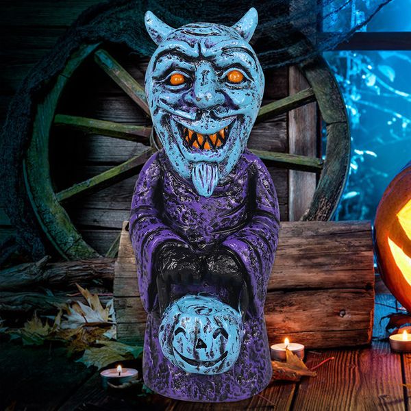 

party favor new halloween horror gnome skull pumpkin smiley ornament midnight ceremony resin ornament cross-border