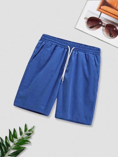 

men drawstring waist shorts m9f5#, White;black
