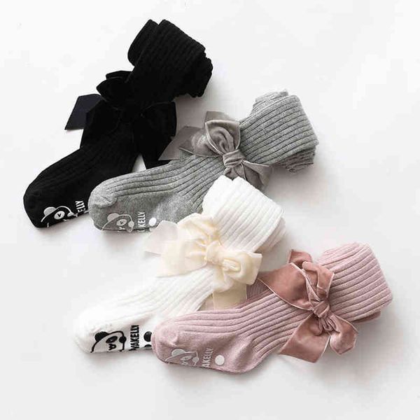 

wide velvet bow panty for girls clothes toddler girls stocking children socks cotton ribbed children panty meias toddler le j220622, Pink;yellow