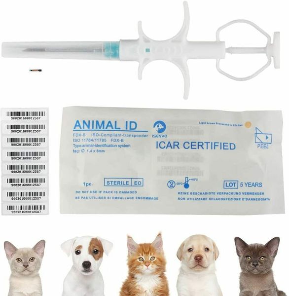 

20pcs mini microchip pet id tag scanner animal dog cat horse animal microchips