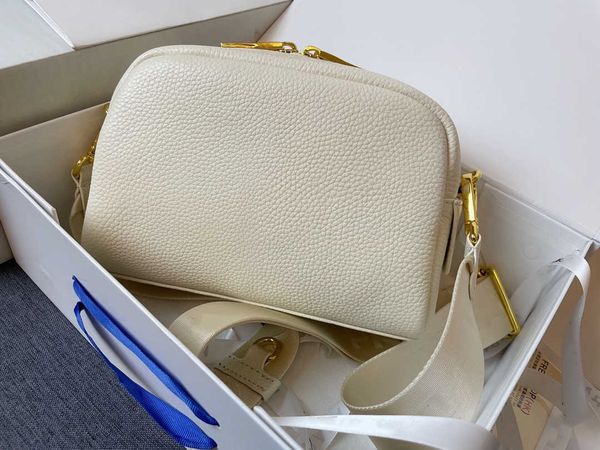 

2023 crossbody handbags camera bags ladies handbag zipper wallet solid color shoulder bag double zippers handbag cowhide leather quality 1bh