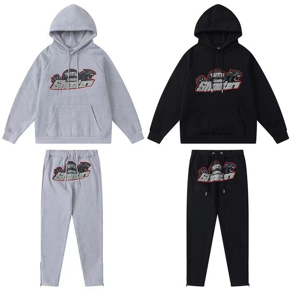 Trapstar Herren-Trainingsanzüge Tiger Head Trapstar Shooters-Trainingsanzug Handtuchdruck Damen-Fleece-Trainingsanzug Hoodies Hosen-Sets123