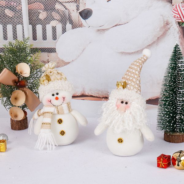 Buon Natale Babbo Natale Pupazzo di neve Decorazione per bambole Centro commerciale Finestra dell'hotel Ornamenti per la decorazione dell'albero di Natale