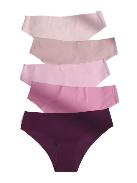 

5pack plain simple panty q8cw#, Black;red