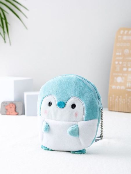 

kids cartoon design fluffy coin purse she, White