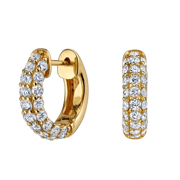 

diamond earrings female gold geometric circle non allergic earrings personalized brass minority, Golden;silver