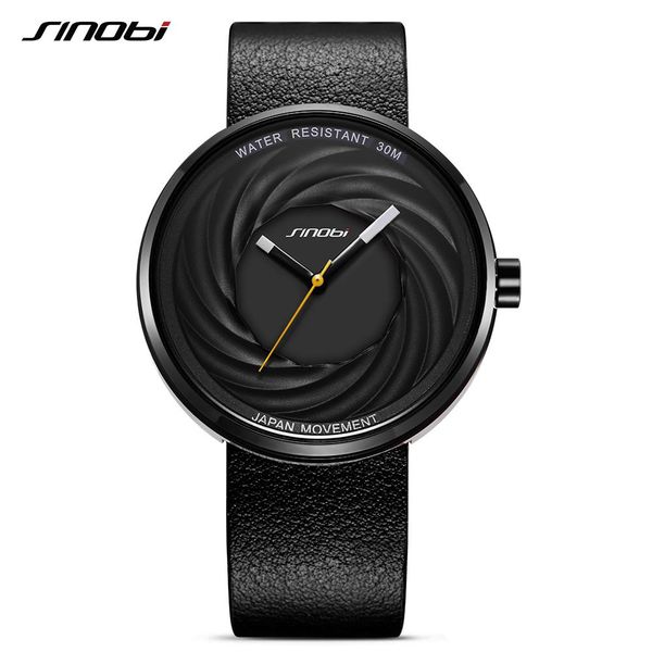 

sinobi brand men watches fashion genuine leather wristwatches japan quartz clock creative sports watches reloj hombre, Slivery;brown