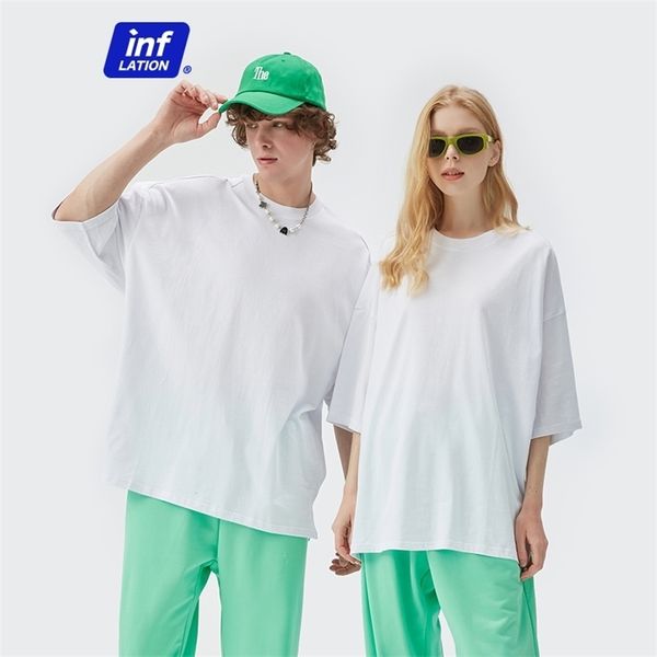 

inflation summer short sleeve tees casual plain t-shirts 100% cotton oversized tees men fashion hip hop t-shirts 0057s21 220512, White;black