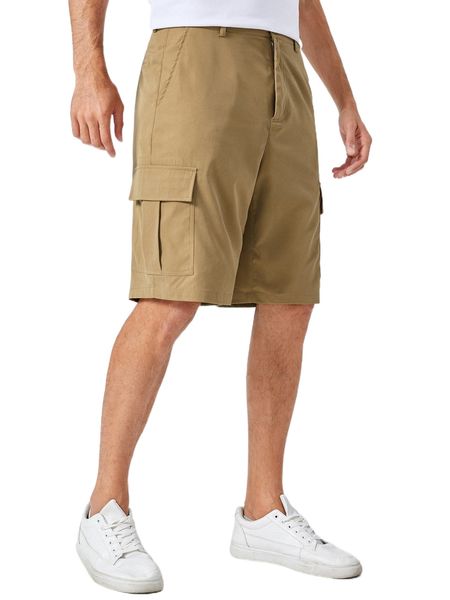 

men flap pocket cargo shorts b8z5#, White;black