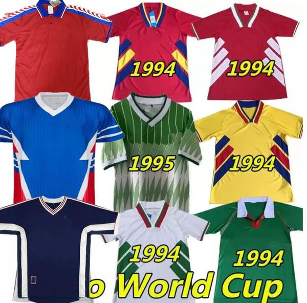 Retro European Bolivia Soccer Jerseys Knup Etcheaverry Romania Bickel Stoichkov Ivanov Scifo G.de Bilde Bulgaria Egryse van der Elst Camicie da calcio Baggio