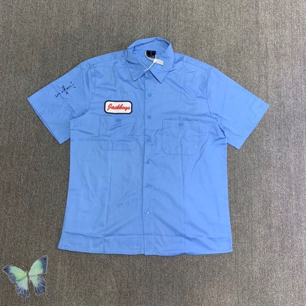 

front pocket two hip hop blue short sleeve shirts real pics, White;black