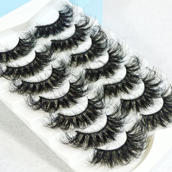 

new 7 pairs cross false eyelashes 1525mm 8d fake lashes faux mink hair natural thick long fluffy soft wispy reusable faux eyelash7363945
