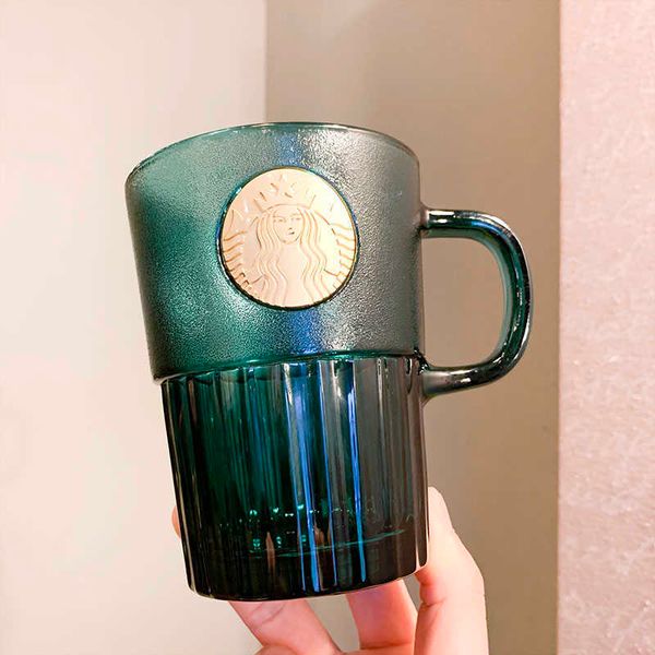 

starbucks cup 21 dark green goddess nameplate glass mermaid bronze beer juice cold extraction cup