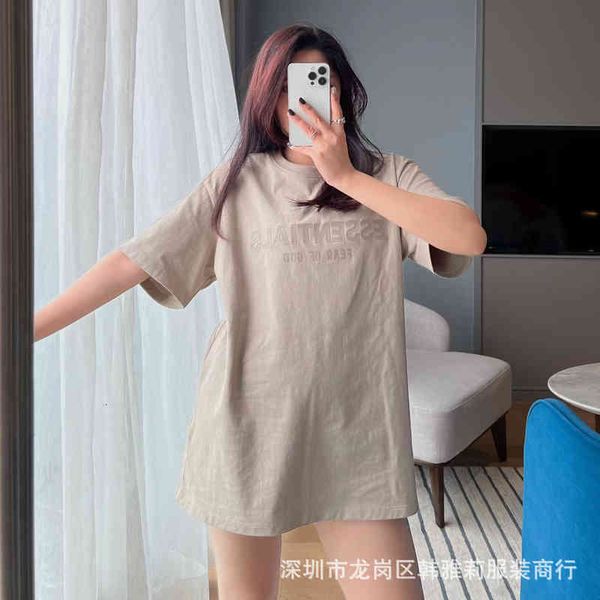 

50% discount bagsfog god bear multi of thread chest printed letters essential short sleeve t-shirt men's and women's trend, White;black