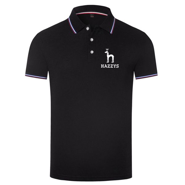 

2022 hazzys men's polo shirt 100% polyester breathable short sleeve casual polos shirts hommes fashion lapel men's shirt s-4xl, White;black