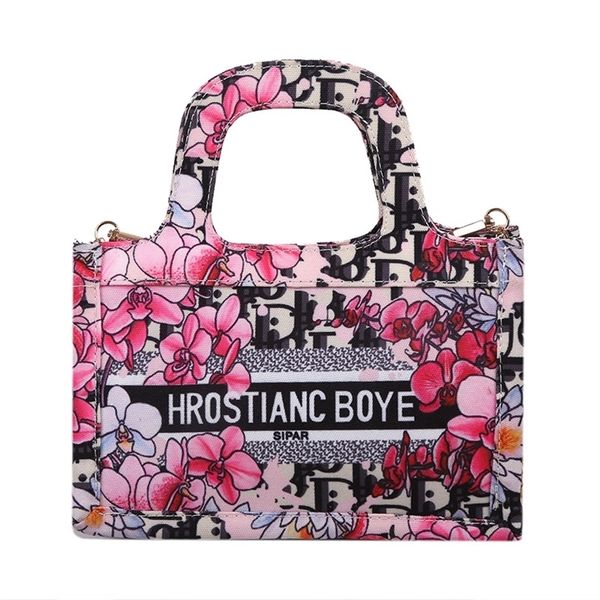 

new large capacity canvas printing fashion single diagonal straddle tote xva0 80% off purse sales