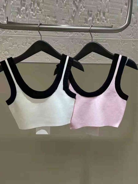 

women's tanks camis aw king sweet contrast slim fit vest women's versatile short breast wrap suspender fashion trend ins, White