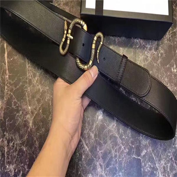 

2017 fashion stripe pattern chain pin buckle men designer belts european style brand waistbands real leather349p, Black;brown