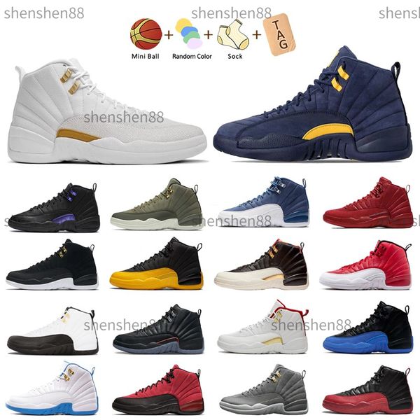 

'10-15 days delivery 2023fashion 12s basketball shoes game royal fragment men's women's running flu dark concord reverse 12 t
