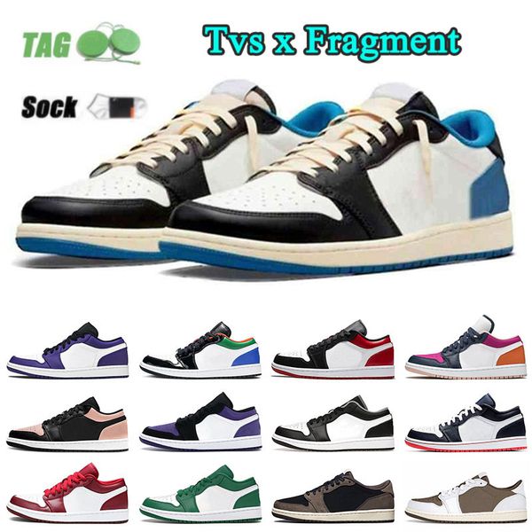 

tvs fragment x 1 1s low basketball shoes mens womens og reverse dark mocha light chocolate wolf grey camo pine green bred black royal toe sn