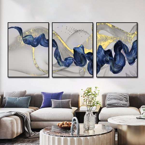 

modern landscape poster abstract canvas printed painting interior living room mural