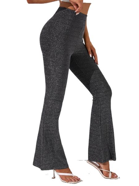 

tall high waist flare leg pants q9ki#, Black;white