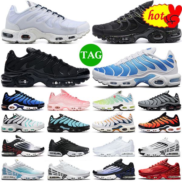 

2022 men women running shoes tn plus 3 terrascape triple black white atlanta hyper sky blue fury jade laser wolf grey mens trainers outdoor