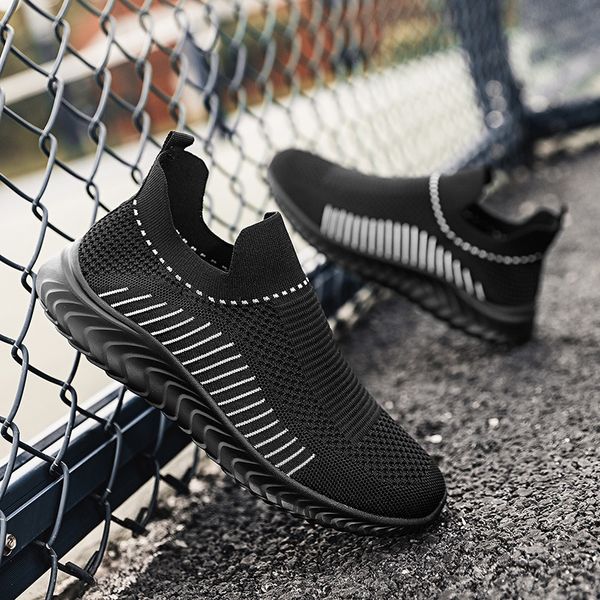 

new running shoes sneakers fly woven mesh cross-border plus size mens shoes