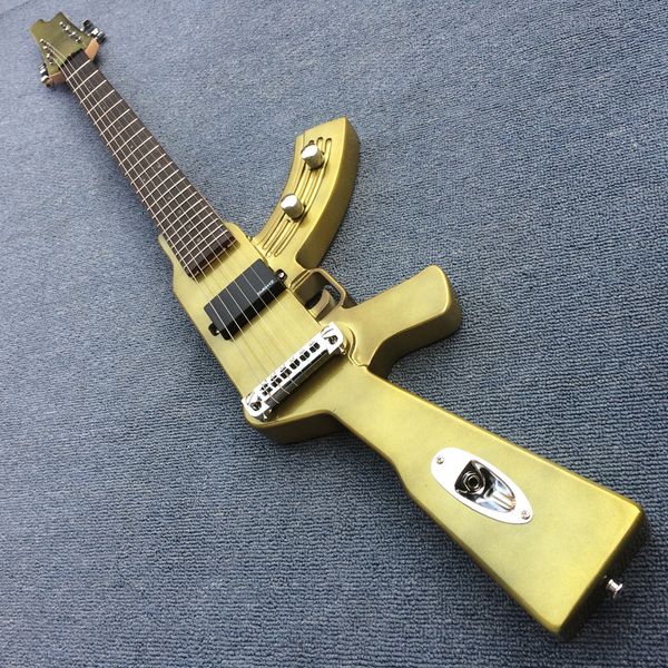 

gun electric guitar, led lights, rosewood fingerboard