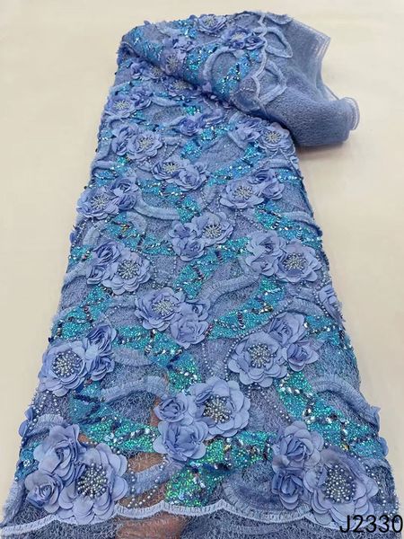 

gorgeous blue handmade 3d beaded lace fabric french net fabric flower embroidery with beads for diy sew wedding j2330, Black;white