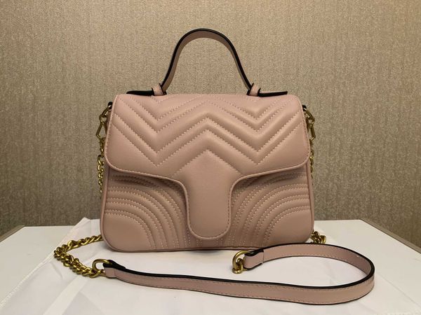 

luxury designer style marmont shoulder bags gold chain cross body pu leather handbags purse female messenger tote