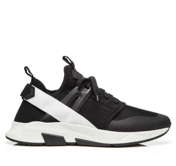 

fashion men sneakers shoes nylon mesh leather rubber sole fabric men's casual walking outdoor sports discount trainer with box, Black