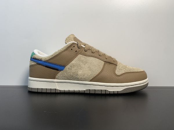 

brand shoes skateboard sb low dark driftwood color brown/blue-rattan brown suede leisure sneakers