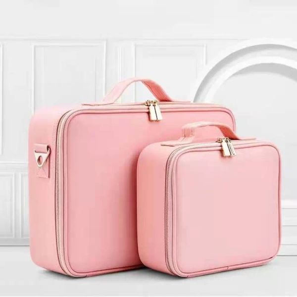 Beauty Nail Art Cosmetic Box Bag Grande capacità di stoccaggio Separatore Custodia per trucco Borsa Portatile per tatuaggi Cassetta degli attrezzi Valigia da viaggio Casual da donna