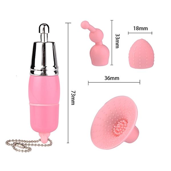 Giocattolo del sesso Giocattolo Massaggiatore Mini 3 in 1 Vibratore Stimolatore del clitoride g Spot Masturbazione Capezzolo Giocattoli per adulti per donna Uomo HCT5