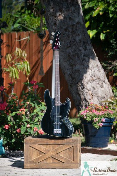 

ajb aerodyne jazz bass - black electric guitar