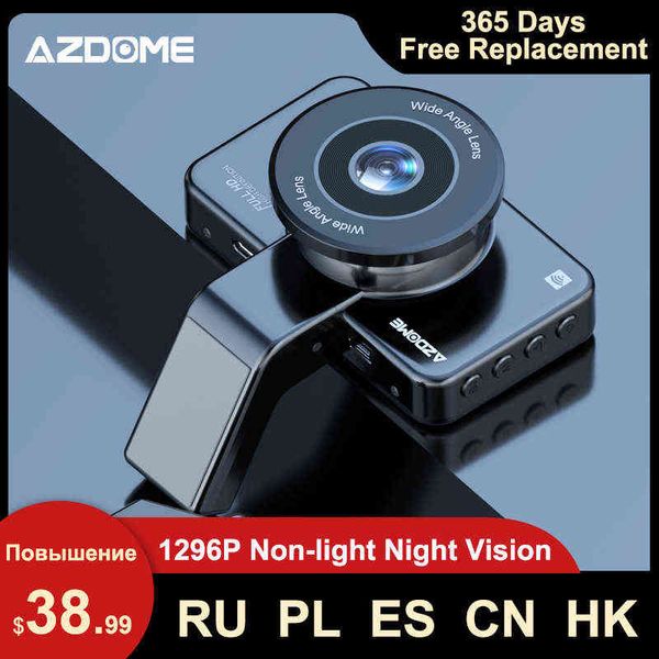 Azdome M Car DVR Video Video Recorder Dashcam P HD Visão noturna ADAS Dash Câmera carro wifi dvr lente dupla h Monitor de estacionamento Cam J220601