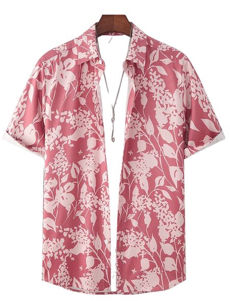 

men random floral print shirt without tee b8v5#, White;black
