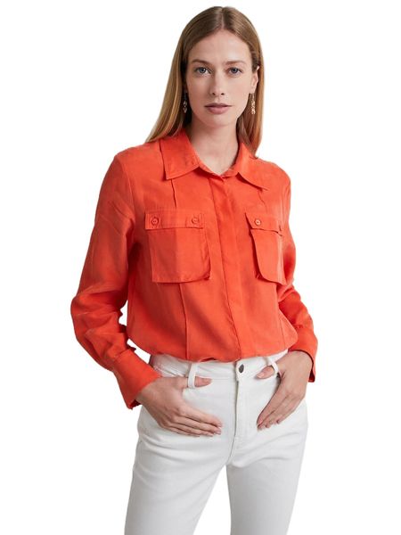 

motf premium cupro straight fit shirt r8s7#, White