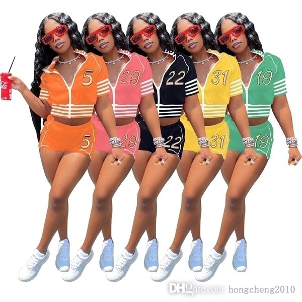 

embroidery letter summer tracksuits desinger clothes women short sleeve baseball sets yoga sport shorts 2 piece outfits, Gray