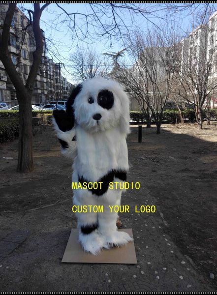 

mascot doll costumewhite plush dog mascot costume custom fancy costume anime kits mascotte fancy dress carnival costume401689, Red;yellow