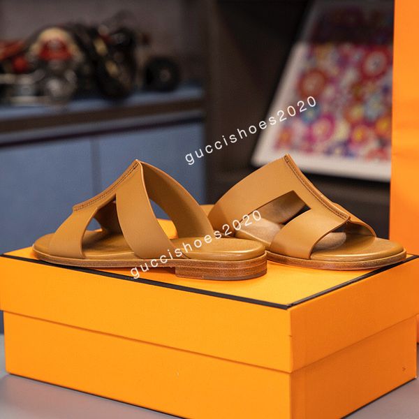 

2022 white black leather mules slides strap flats printed dad sandals hook and loop beach shoes imported sheepskin lining size35-40 fl220310, Black;red