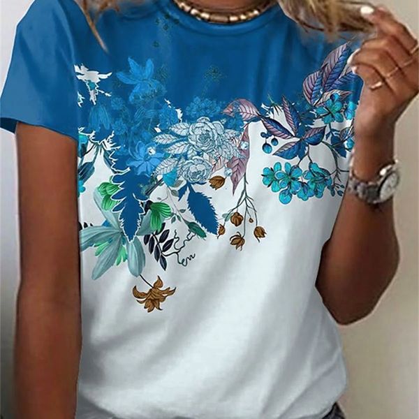 

mode losse dames t shirts casual print korte mouw 220628, White