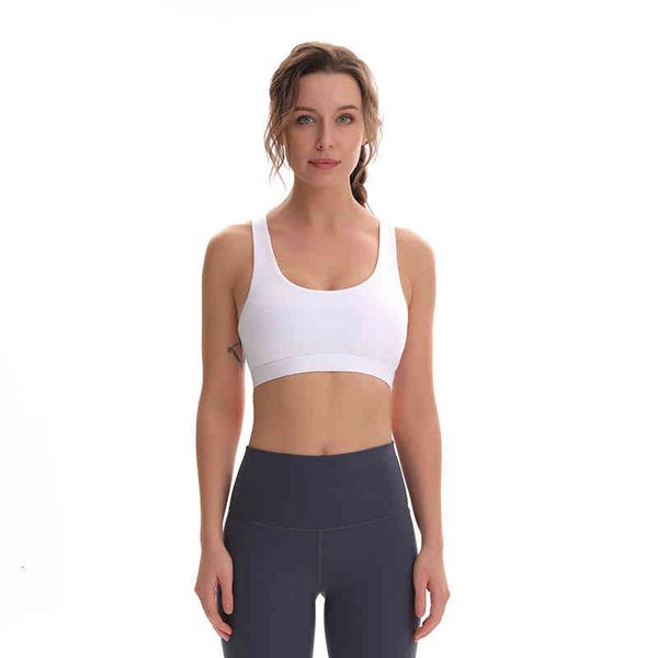

women's two piece pants yoga bra moisture absorption and perspiration no steel ring running sports underwear cross back fitness 4pd8, White