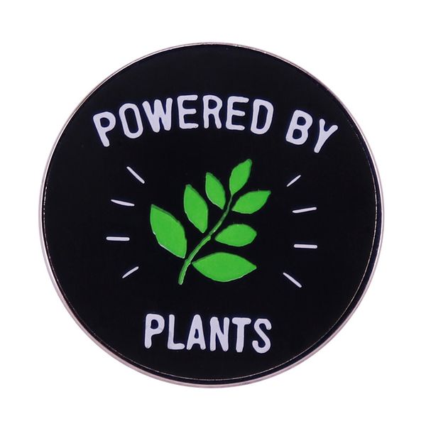 

powered by plants pin brooch, Blue