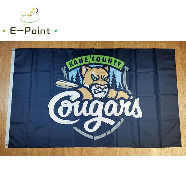 

milb kane county cougars flag 3 5ft 90cm 150cm polyester banner decoration 212y